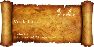Veit Lili névjegykártya